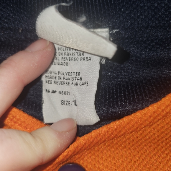 AUBURN TIGERS L Signal Sport Button Up Short Sleeve Shirt Baseball Jersey - Picture 4 of 4